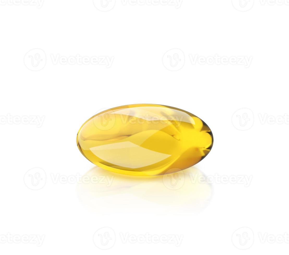 cápsula de óleo dourado de vitamina a, e, ômega 3 ou colágeno. maquete realista vetorial de pílula médica com gordura de peixe ou óleo cosmético orgânico. comprimidos amarelos claros isolados em fundo transparente. renderização 3D foto