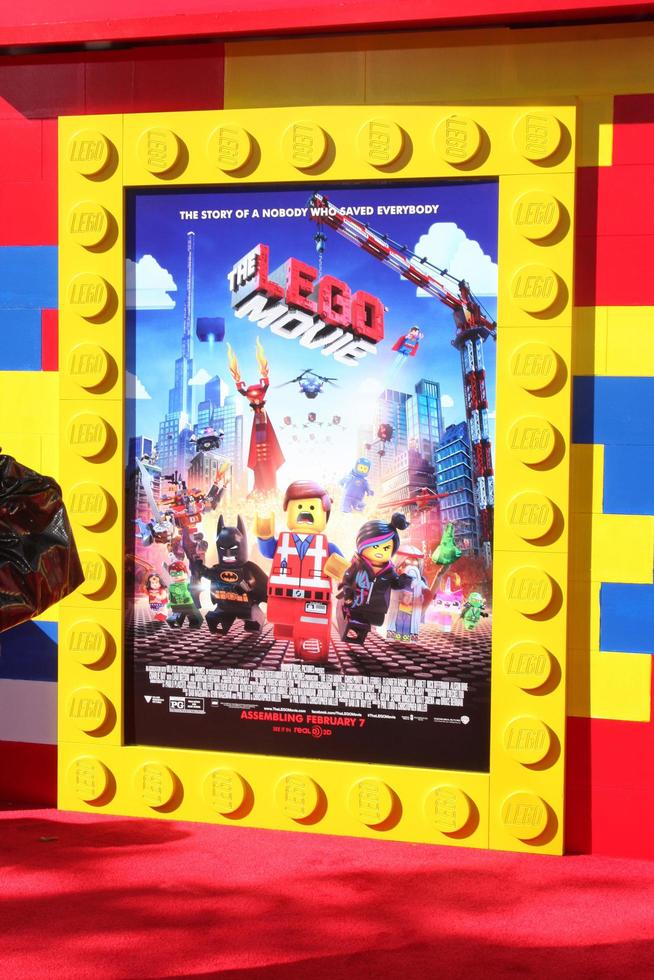 1 de fevereiro de los angeles - atmosfera na estréia do filme lego no teatro da vila em 1 de fevereiro de 2014 em westwood, ca foto