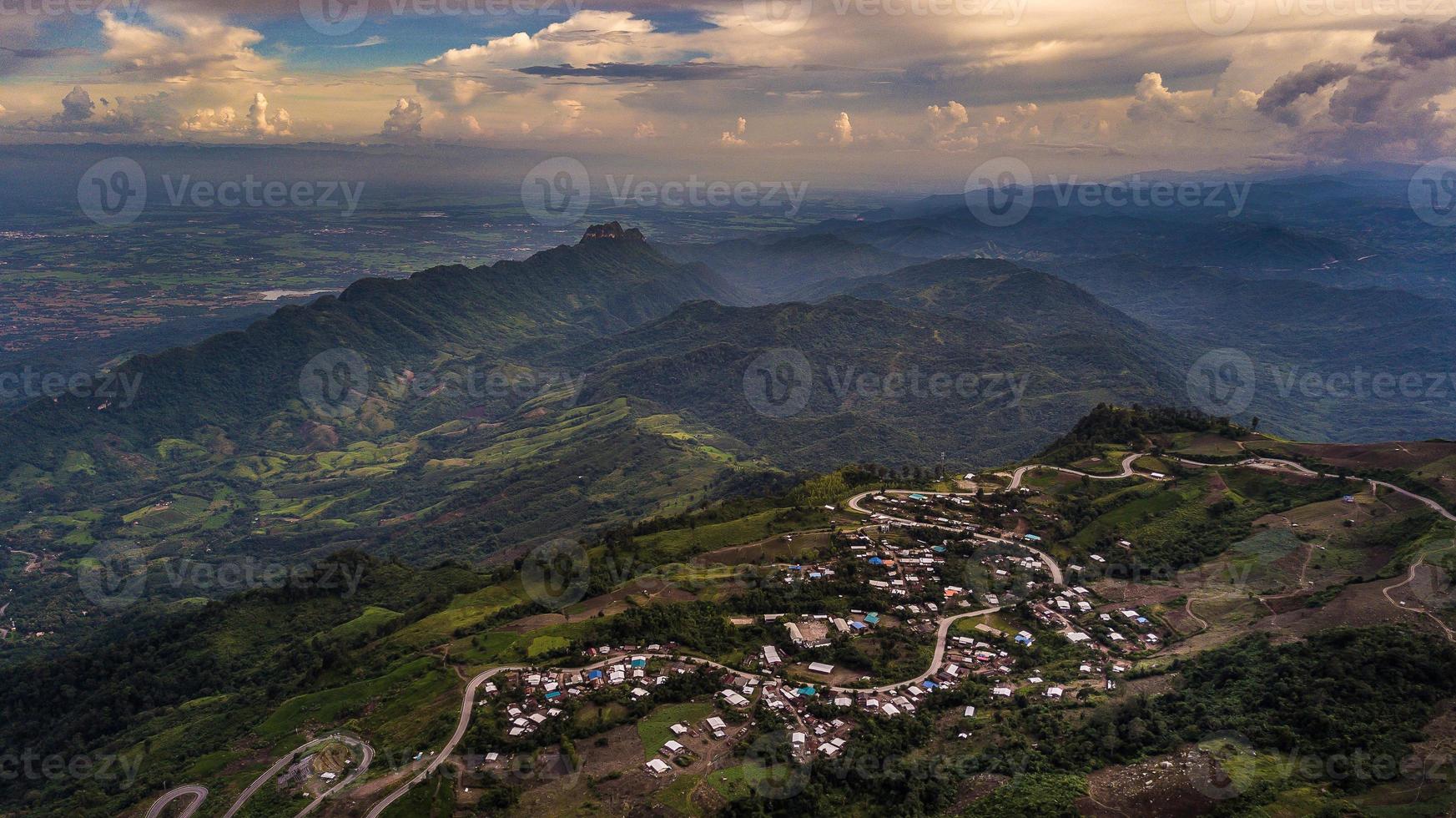 paisagem de montanha, na tailândia foto