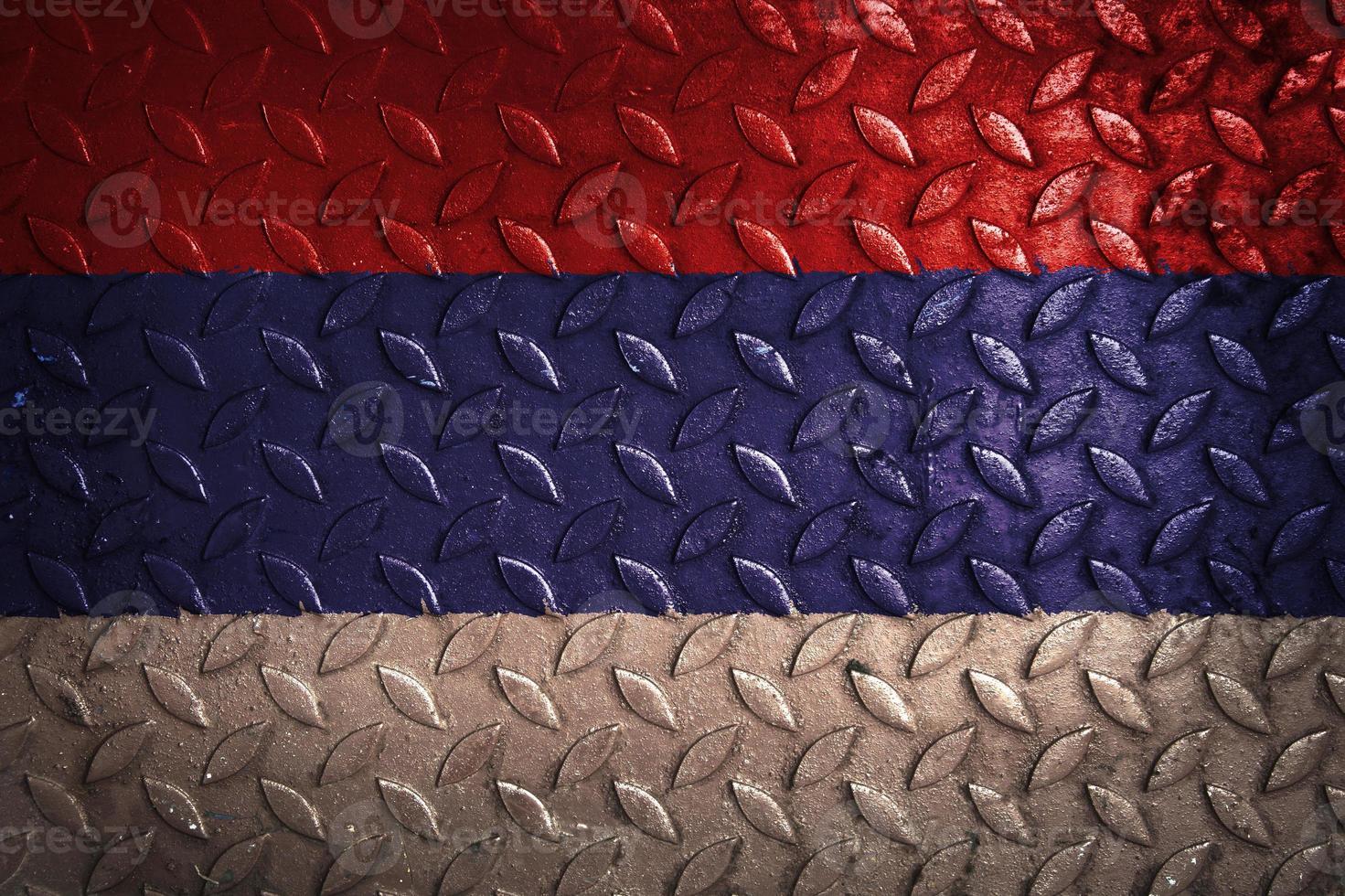 estatística de textura de metal de bandeira sérvia foto