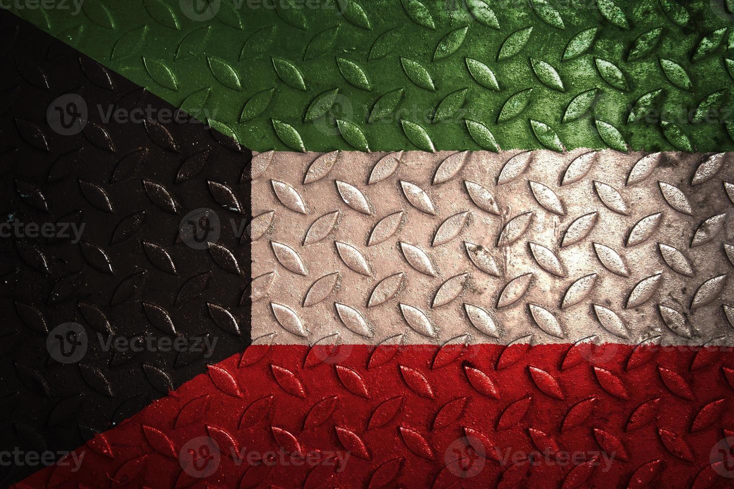 estatística de textura de metal de bandeira do kuwait foto