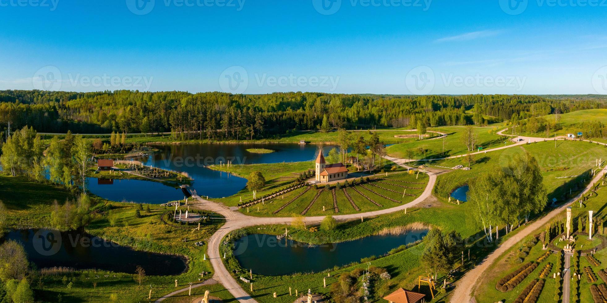 parque de esculturas christ the king hill, aglona, letônia. foto