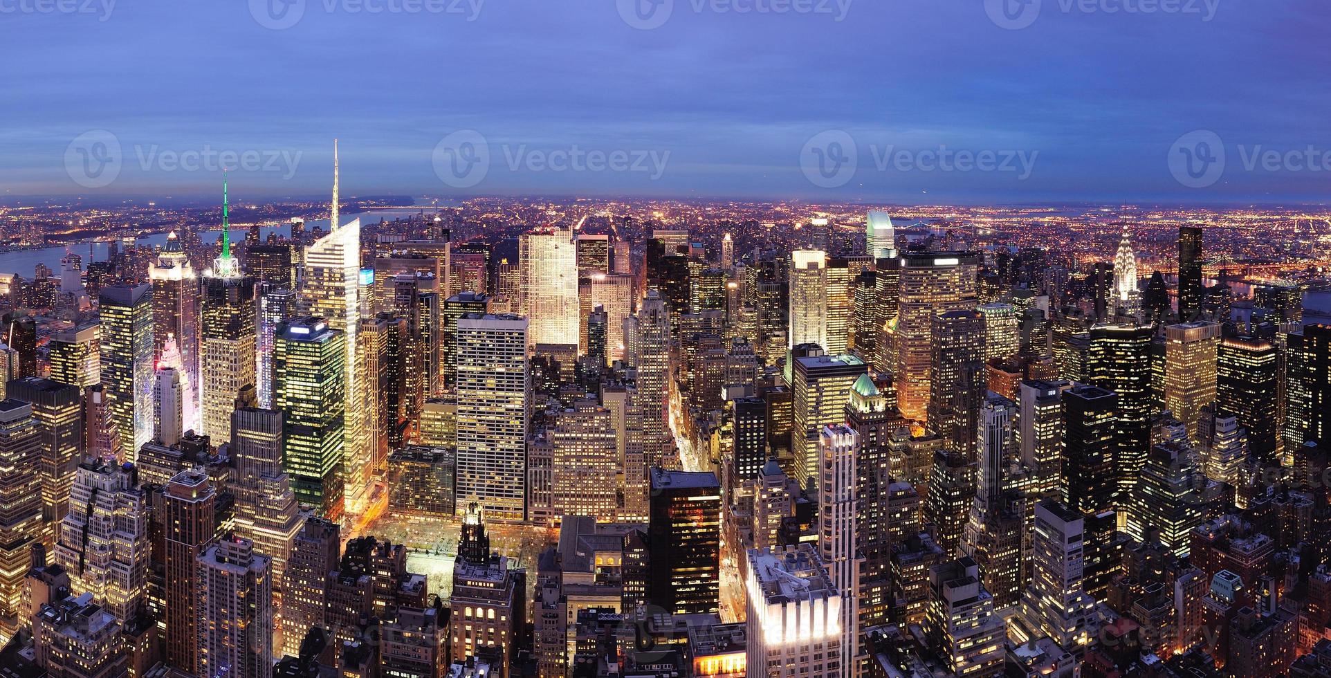 cidade de nova york manhattan times square noite foto