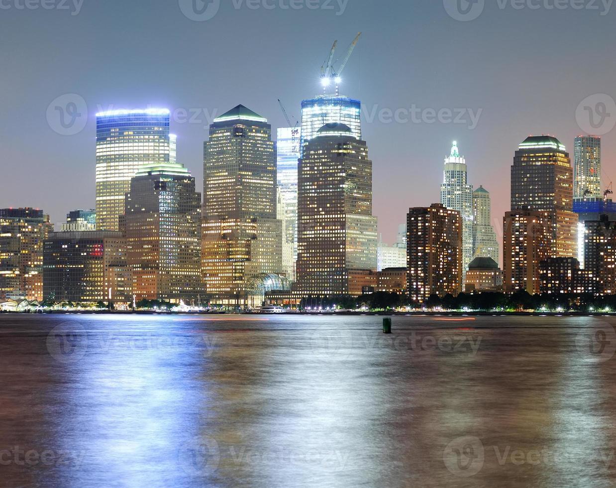 cidade de nova york manhattan crepúsculo panorama foto