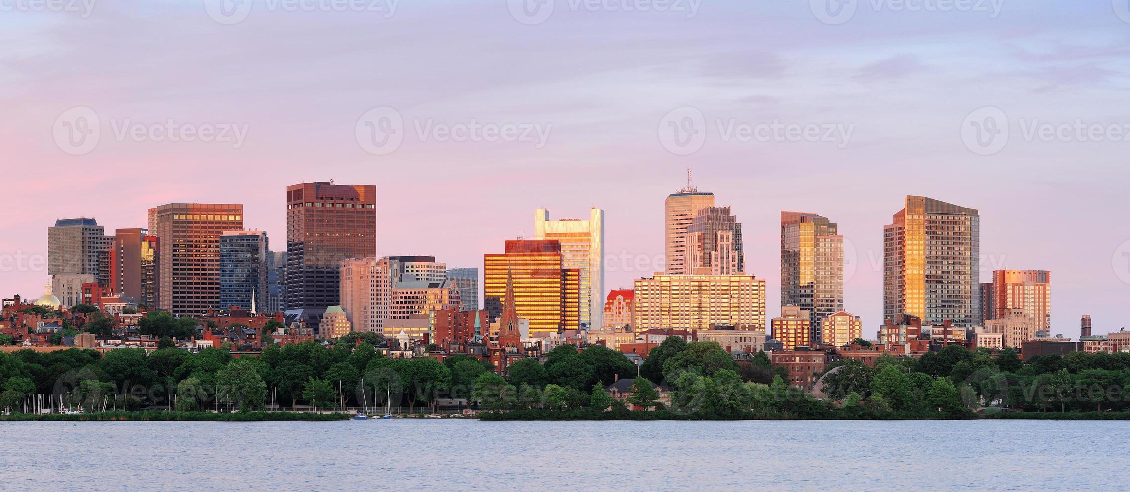 panorama da paisagem urbana de boston foto