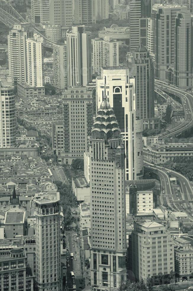 Xangai em preto e branco foto