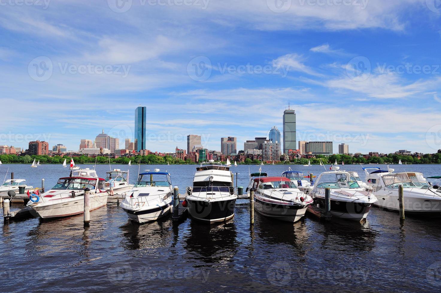 vista da água de boston foto