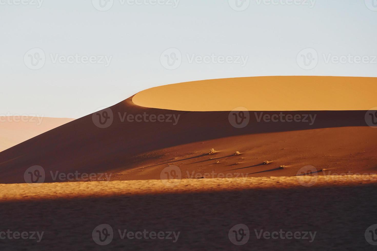 areia de cor mais fria. vista majestosa de paisagens incríveis no deserto africano foto