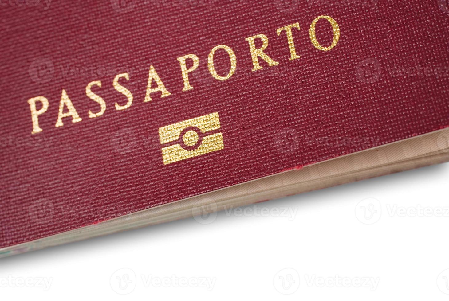 close-up de passaporte italiano foto