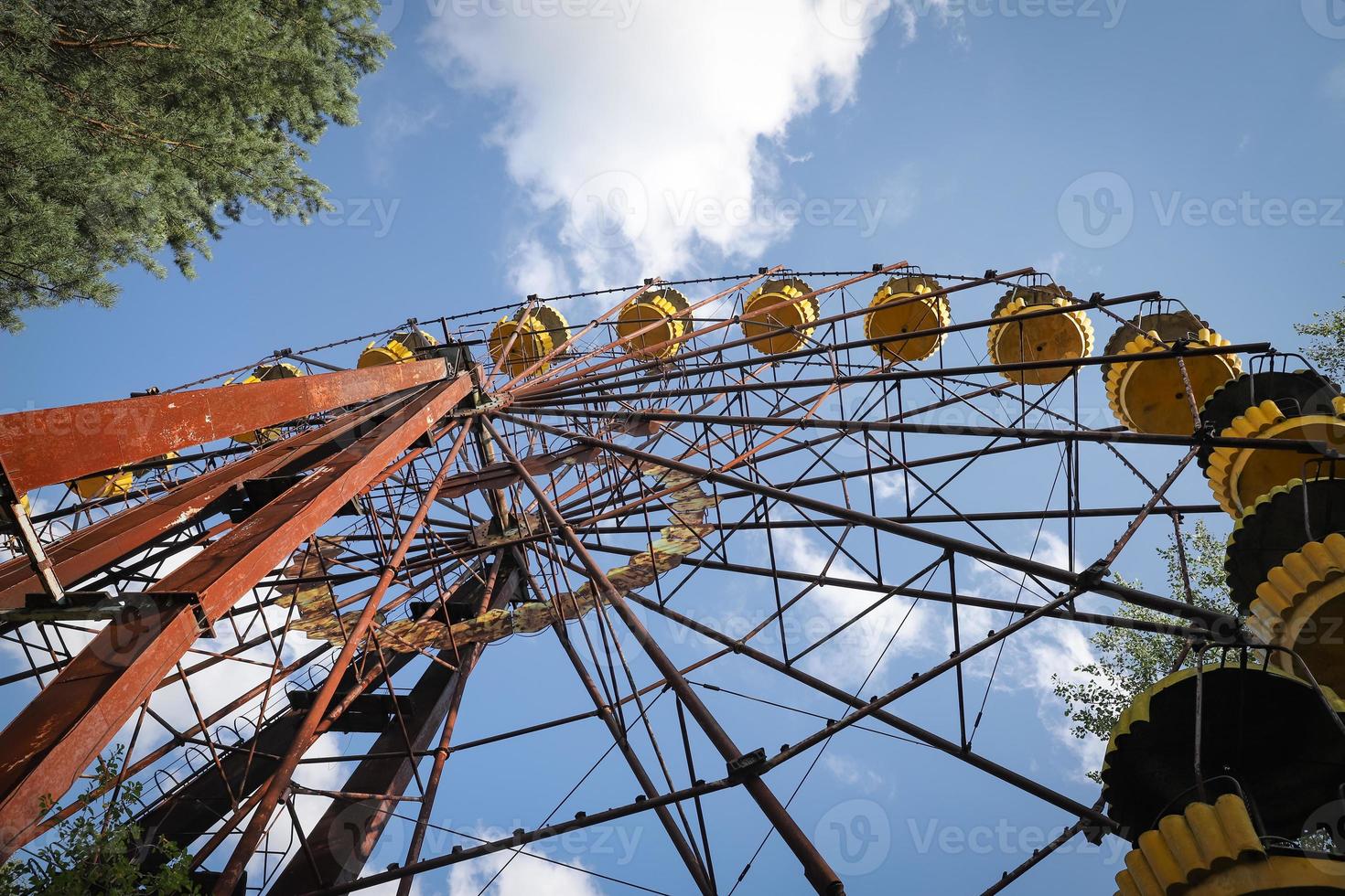 roda gigante, cidade de pripyat na zona de exclusão de chernobyl, ucrânia foto