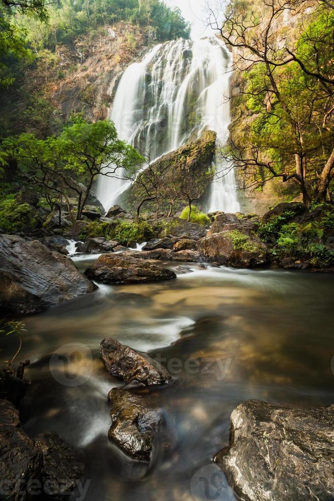 cachoeira de klong lan, floresta sempre-verde foto