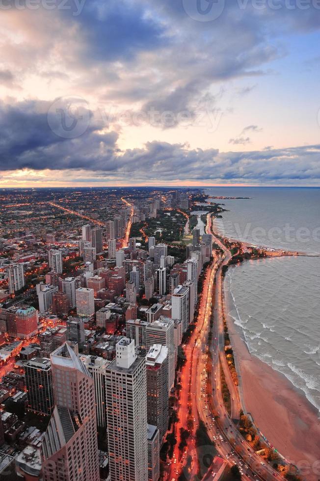 Chicago vista para o lago foto