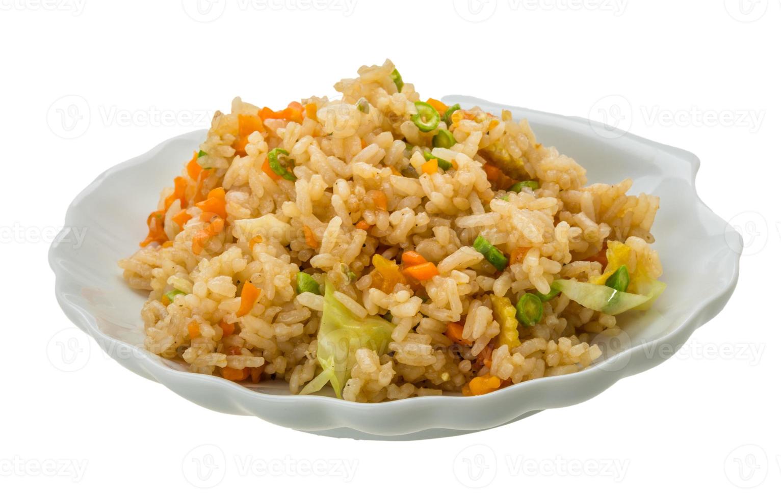 arroz frito vegetariano foto