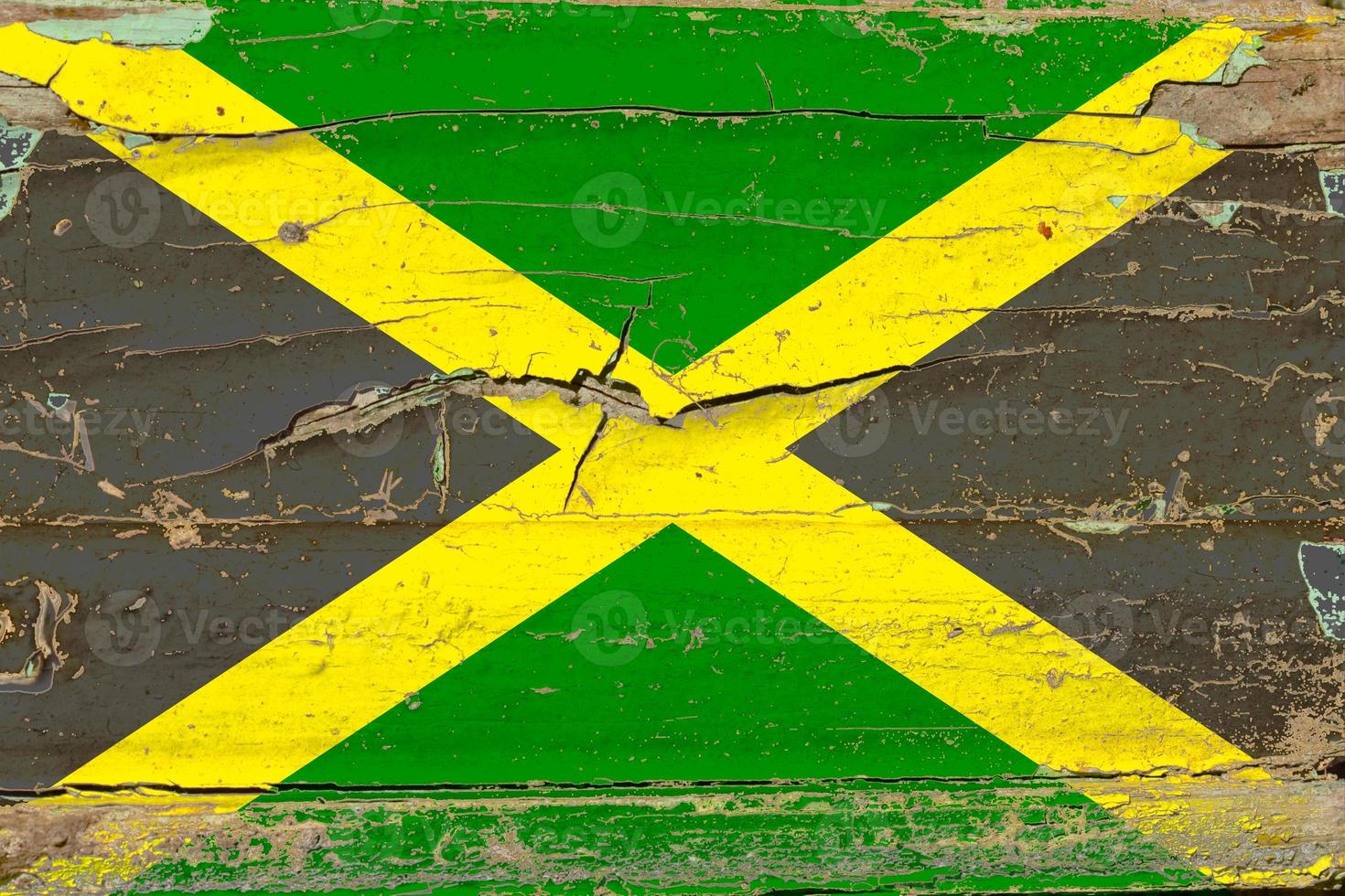 bandeira 3d da jamaica em madeira foto