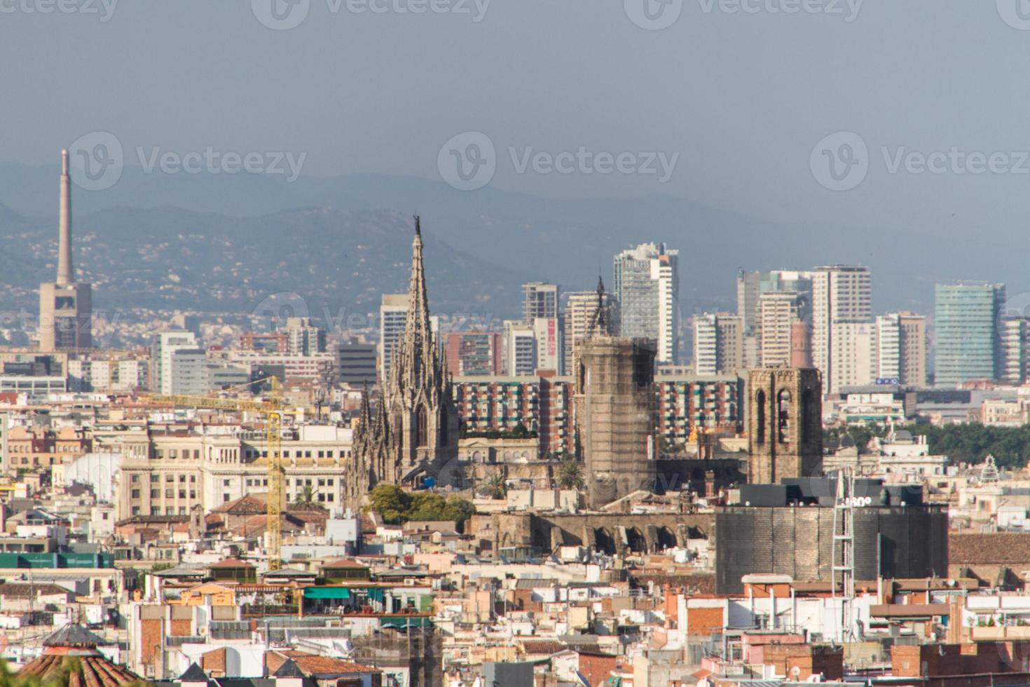 vista panorâmica do horizonte de barcelona. Espanha. foto