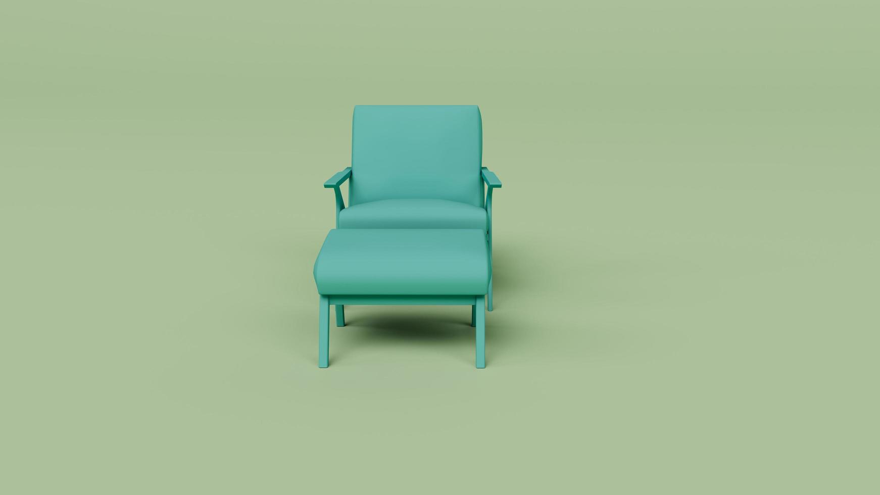 cadeira 3d render ilustração com plano de fundo foto