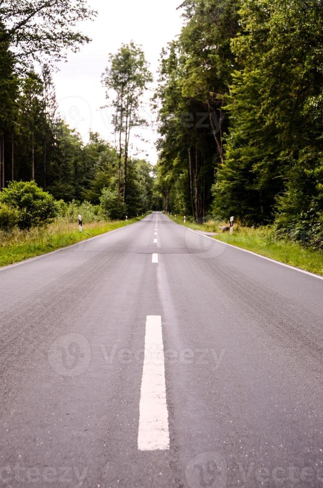 estrada de floresta de asfalto europeu foto