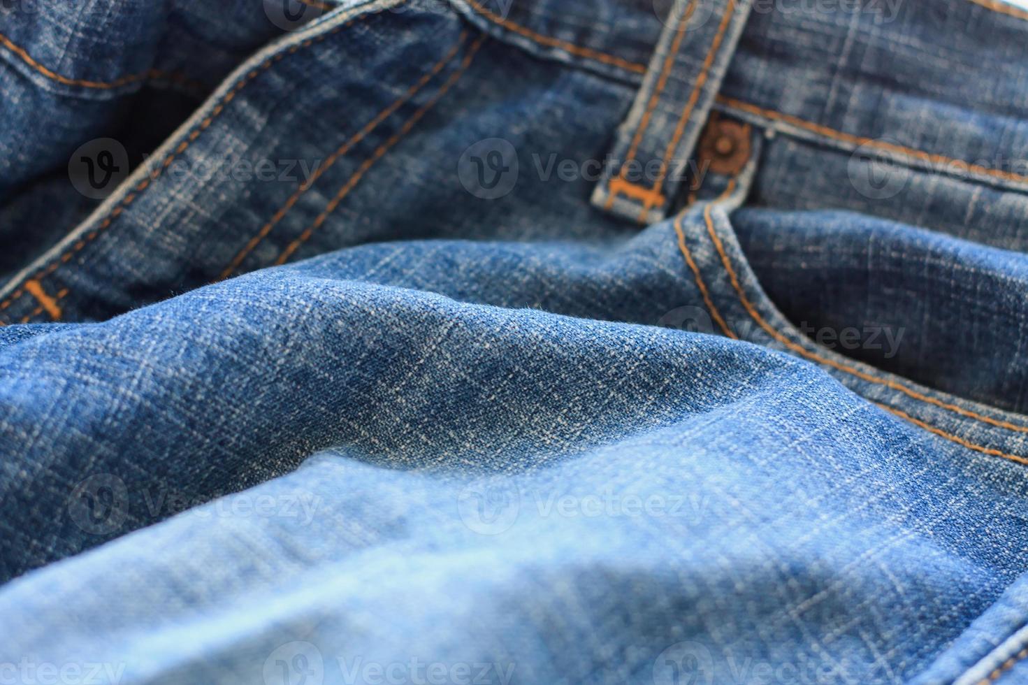 close-up de jeans azul foto