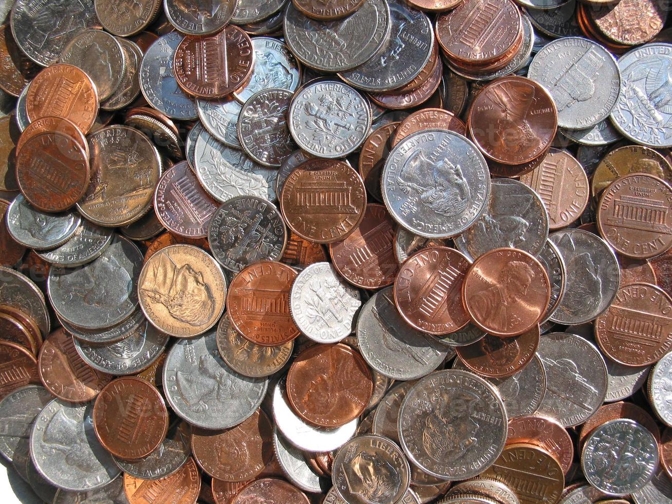 moedas dos eua - centavos em quartos foto