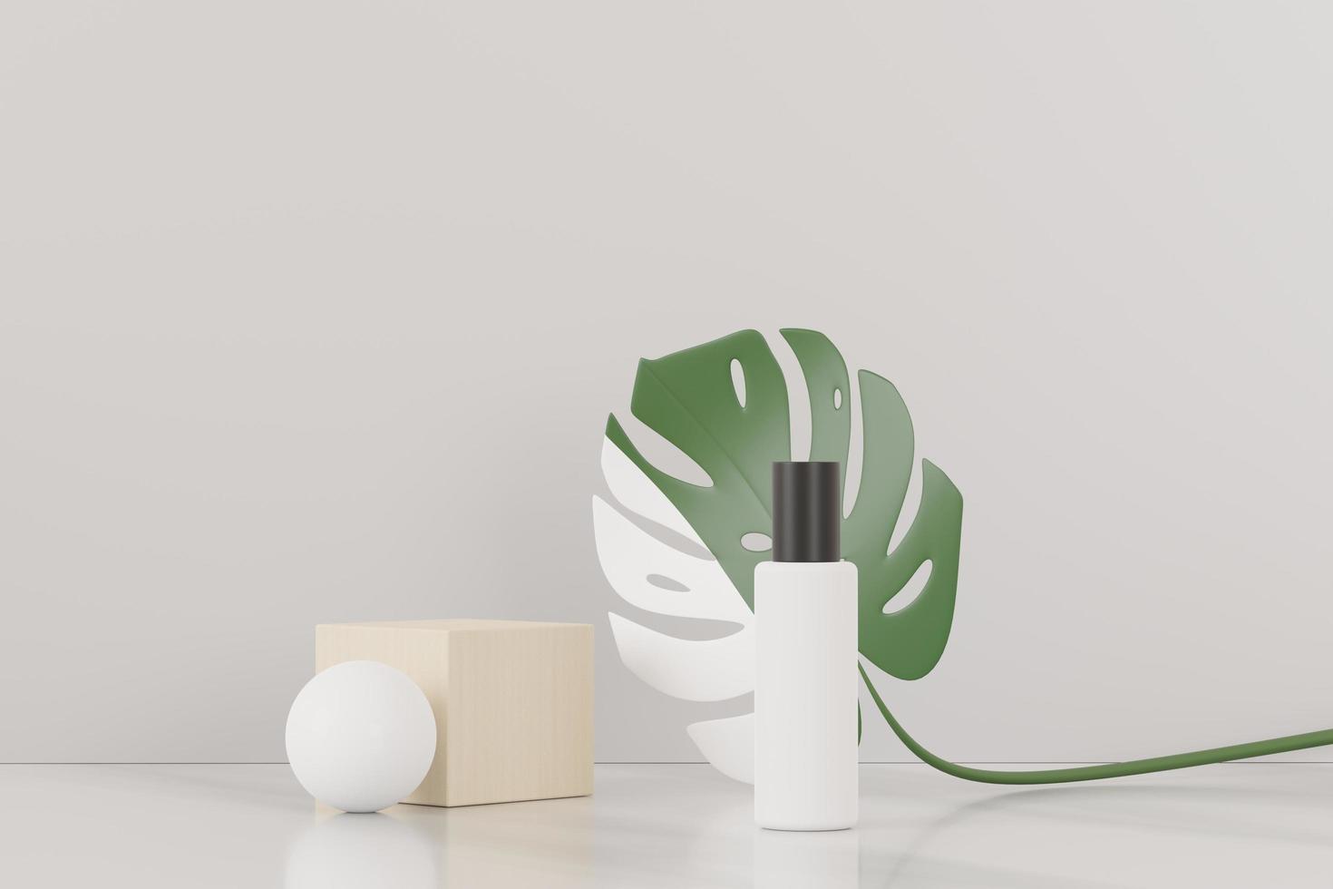 3d renderização de produtos cosméticos em branco para a pele ou embalagens para maquete. sabonete de beleza e conceito de spa. umidade do óleo de loção para a saúde da pele. design premium e de luxo para branding. foto