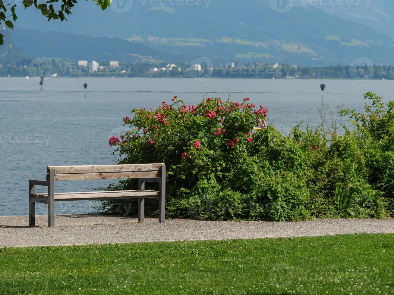 lindau e bregenz no lago de constância foto