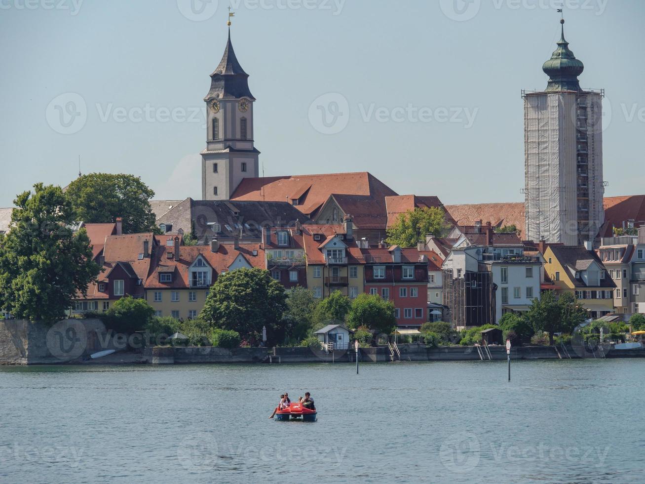 lindau e bregenz no lago de constância foto