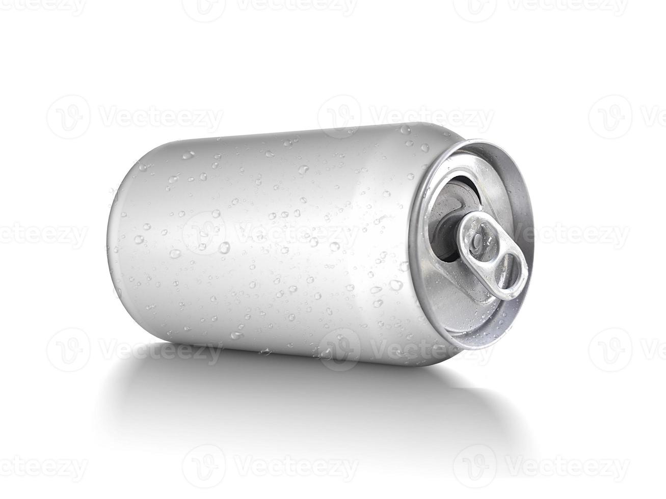 refrigerante em branco vazio amassado e lata de cerveja lixo, lixo esmagado pode reciclar isolado no fundo branco foto