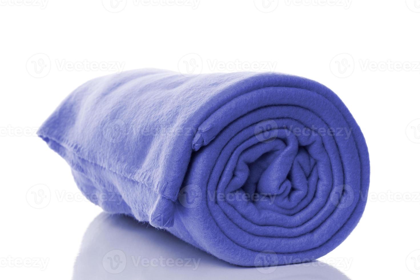 cobertor de lã azul foto