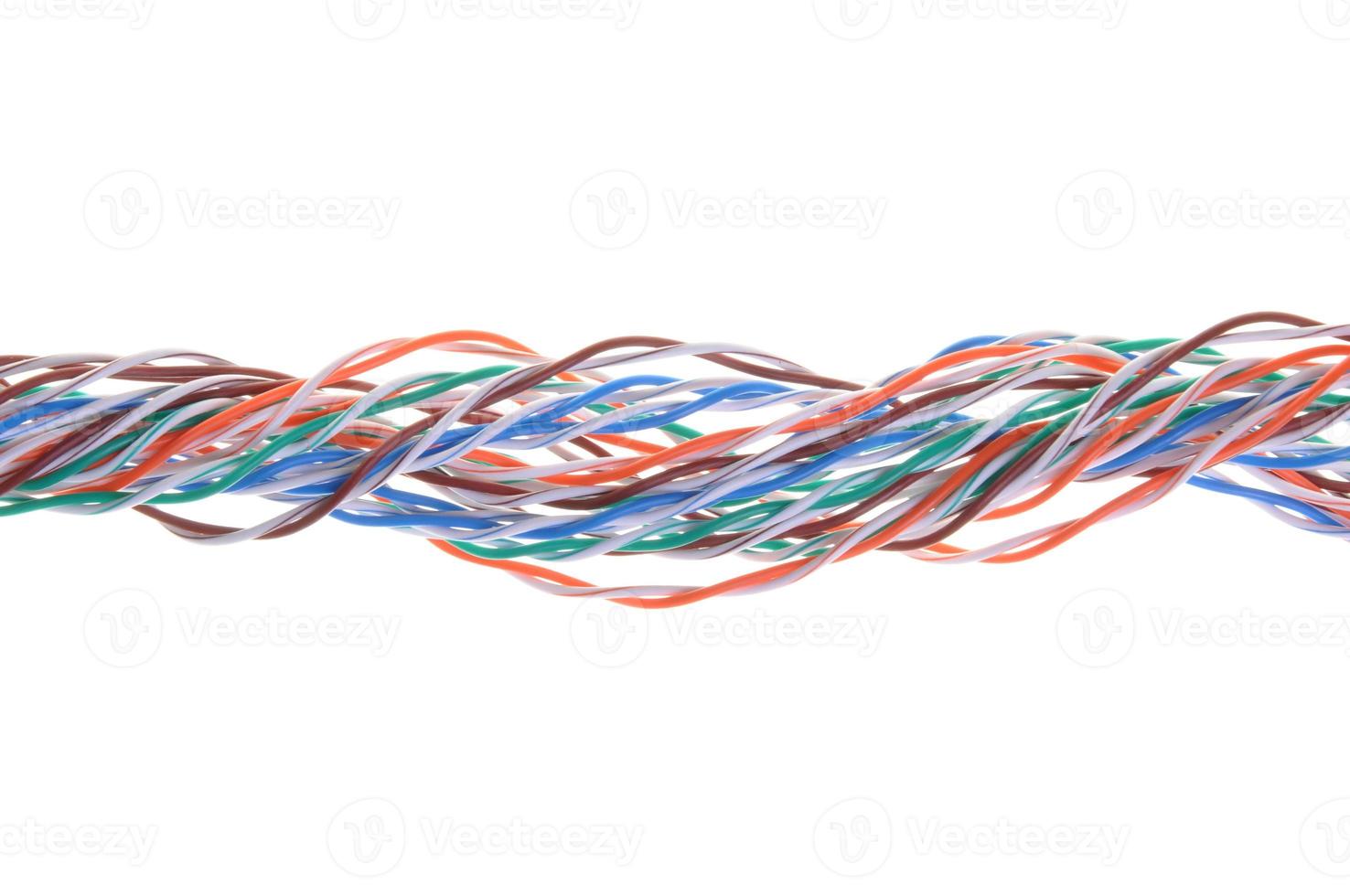 cabos de computador de rede multicoloridos foto