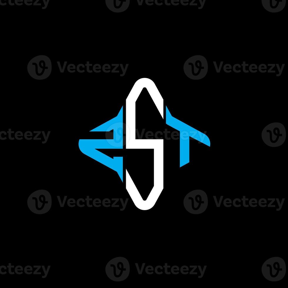 design criativo de logotipo de letra zst com gráfico vetorial foto