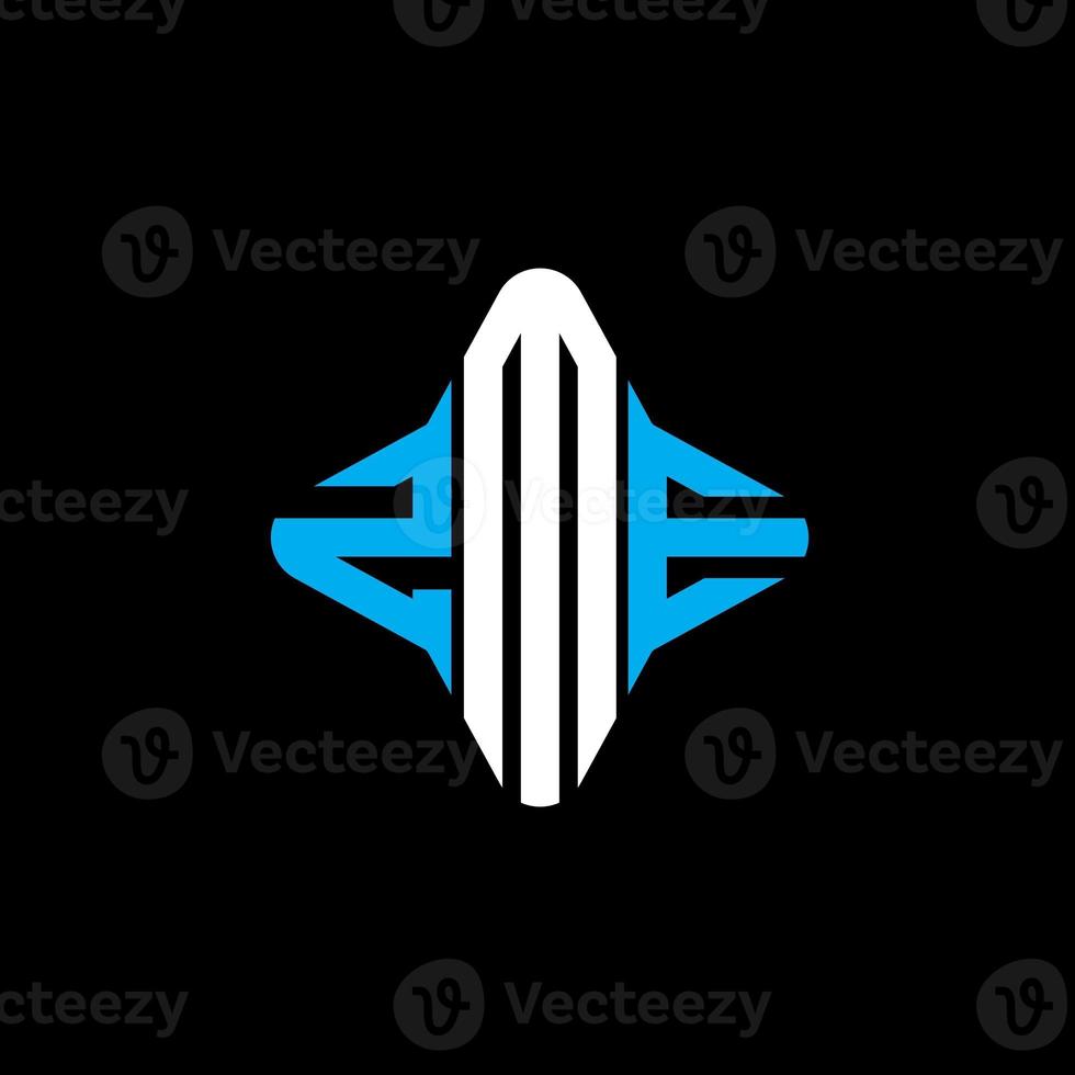 design criativo do logotipo da carta zme com gráfico vetorial foto