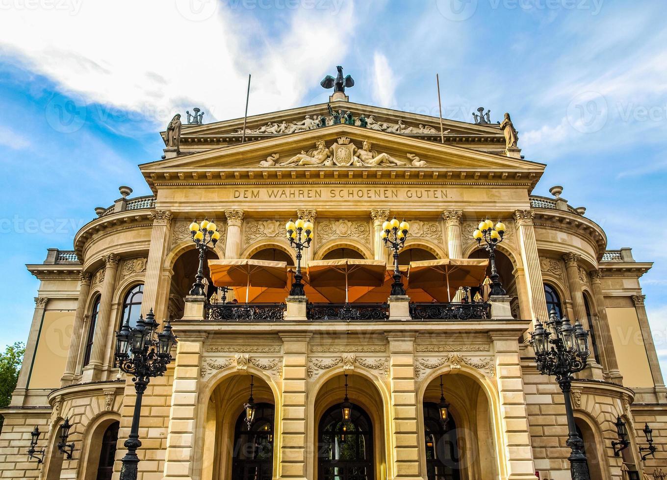 hdr alte opera em frankfurt foto