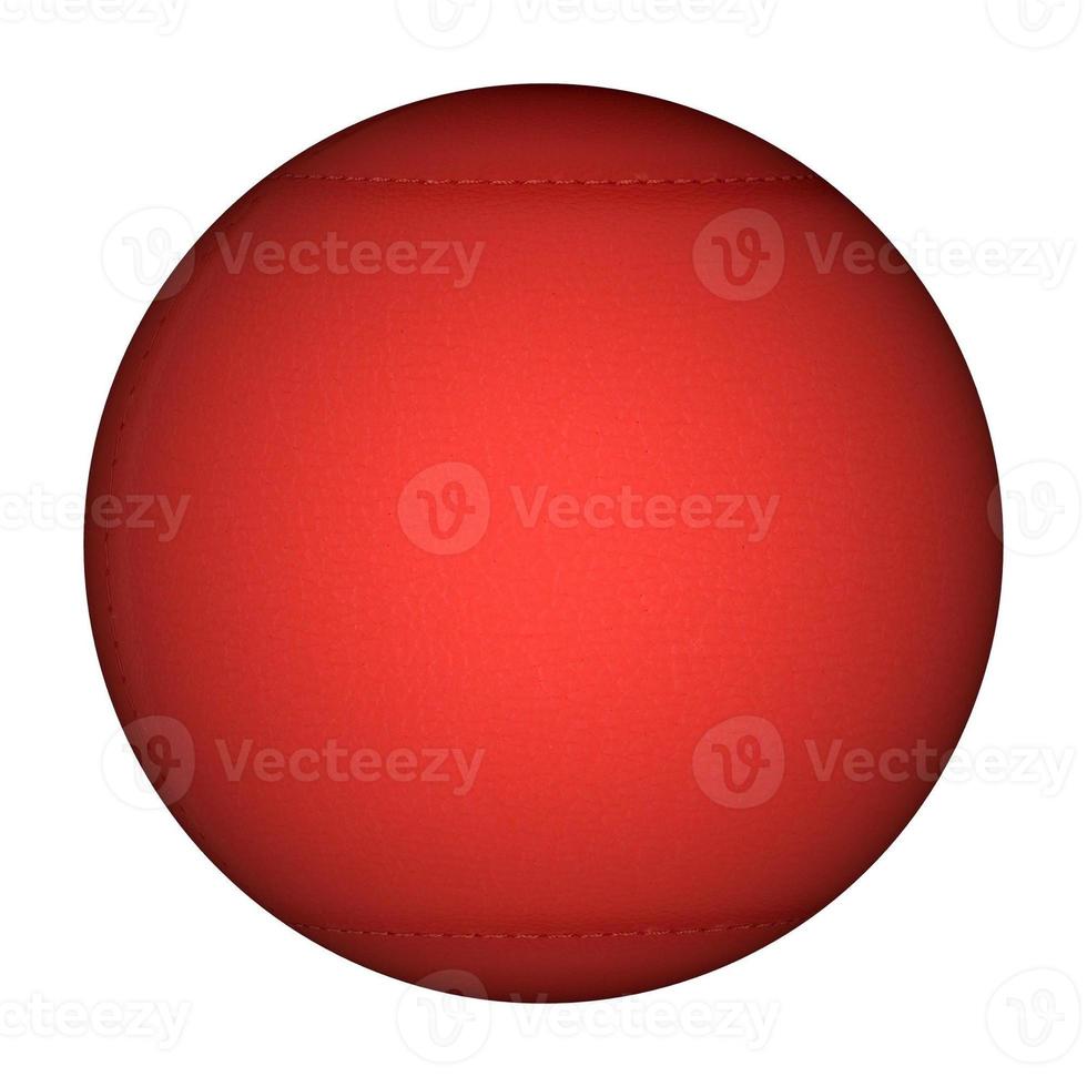 esfera de couro sintético vermelho sobre branco foto
