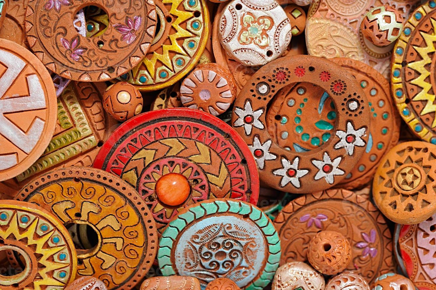 jóias artesanais de argila étnica foto