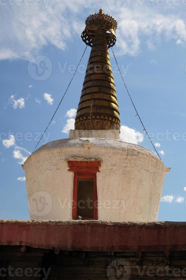 stupa no palácio shey, leh, ladakh, índia foto