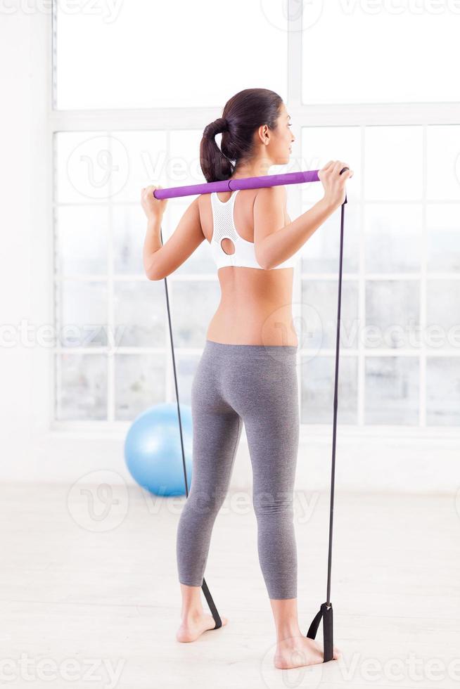 mulher exercitando. foto