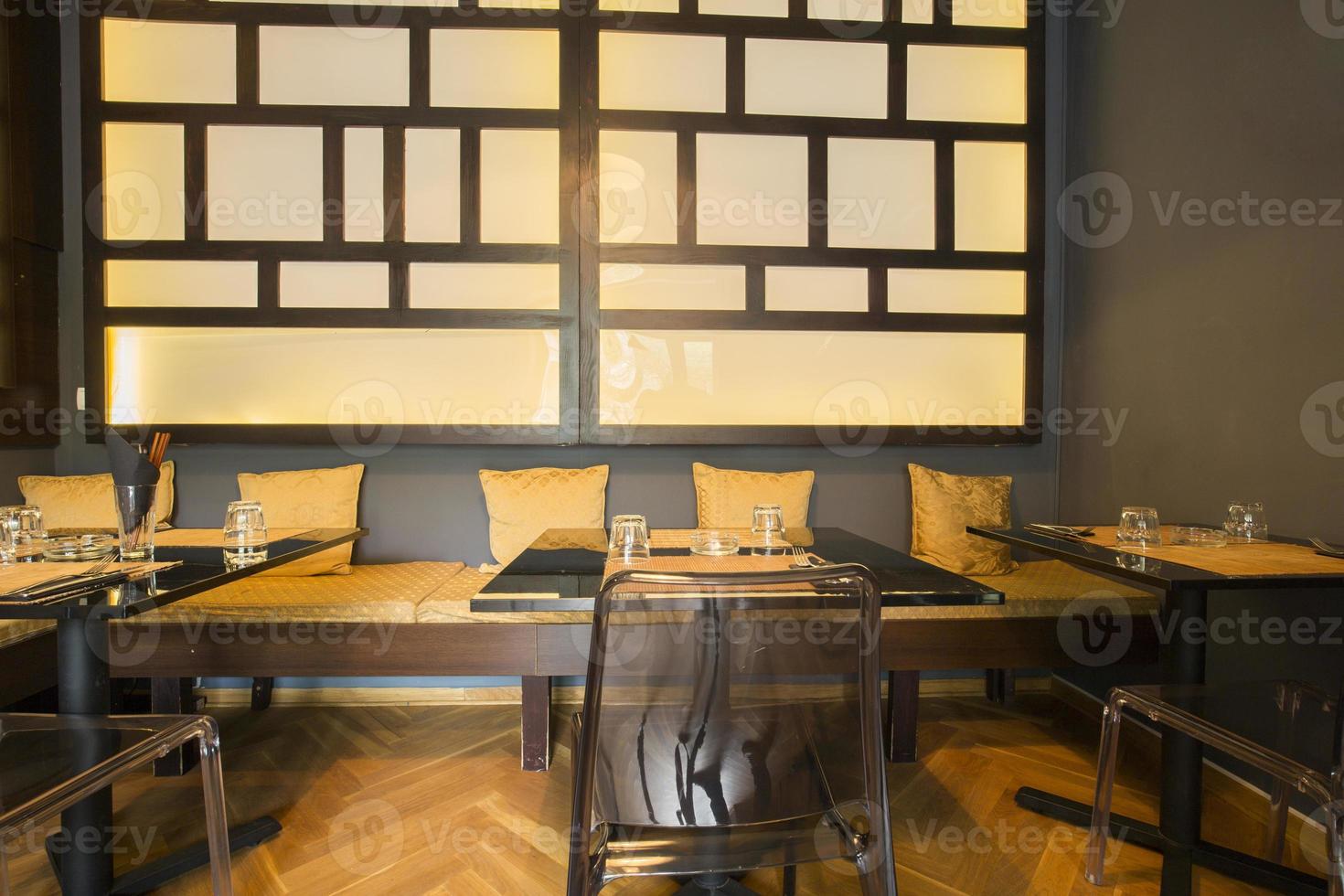 interior asiático moderno restaurante foto
