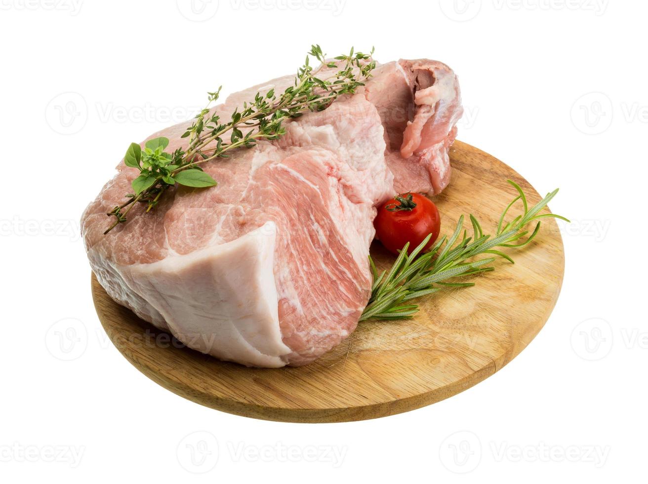 carne de porco crua foto