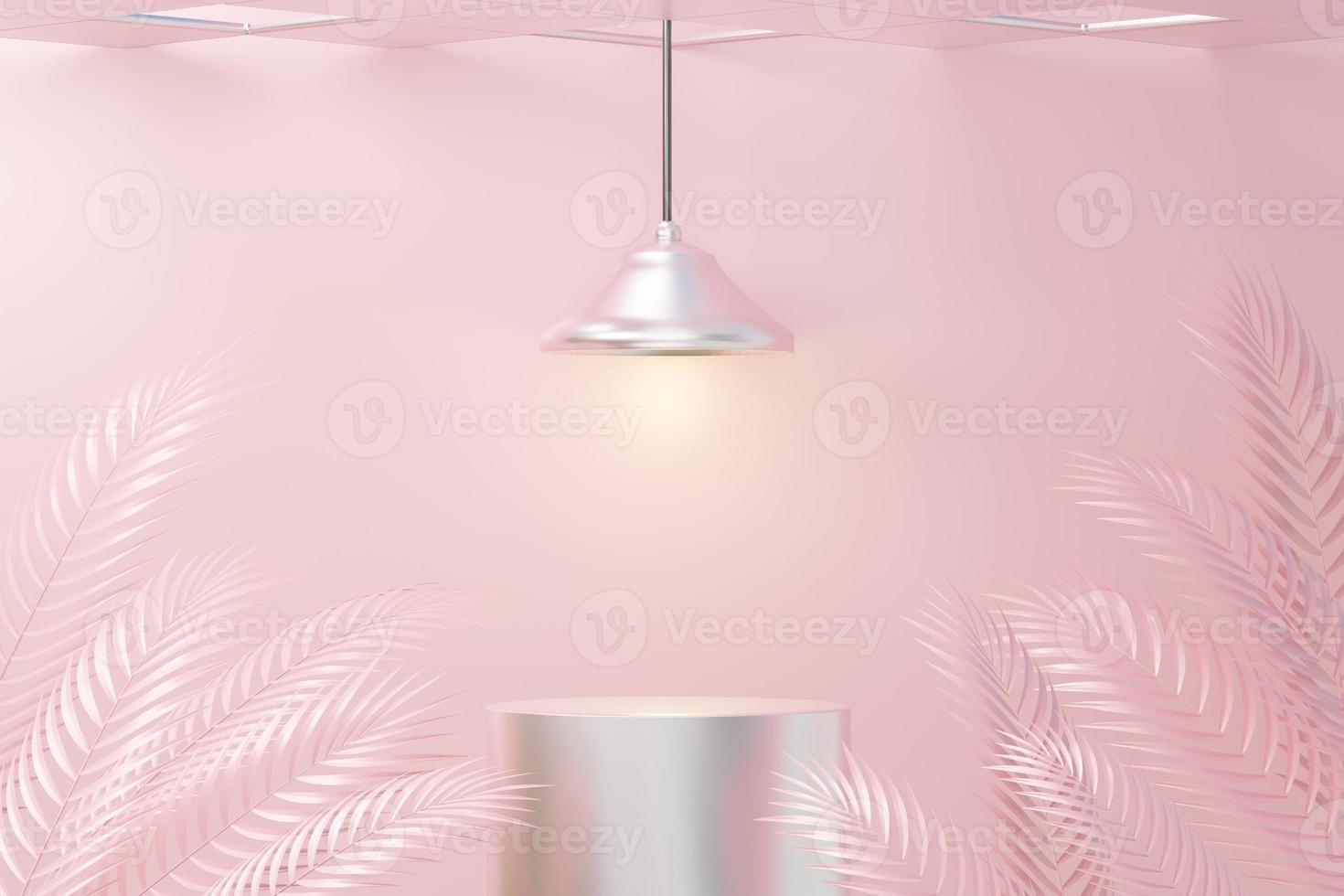 3d renderização plataforma de pódio de exibição abstrata para apresentação de produtos e publicidade. cenário de cena mínimo com design limpo. pedestal vago para maquete. palco vazio com cor pastel para cosméticos. foto