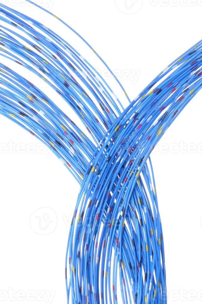 cabos de rede de telecomunicações foto