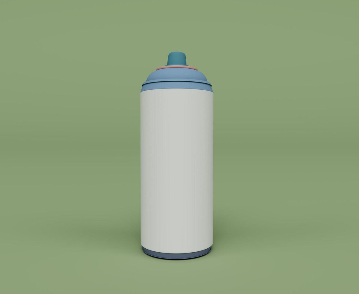 garrafa de spray 3d render conceito minimalista de elemento de design abstrato foto