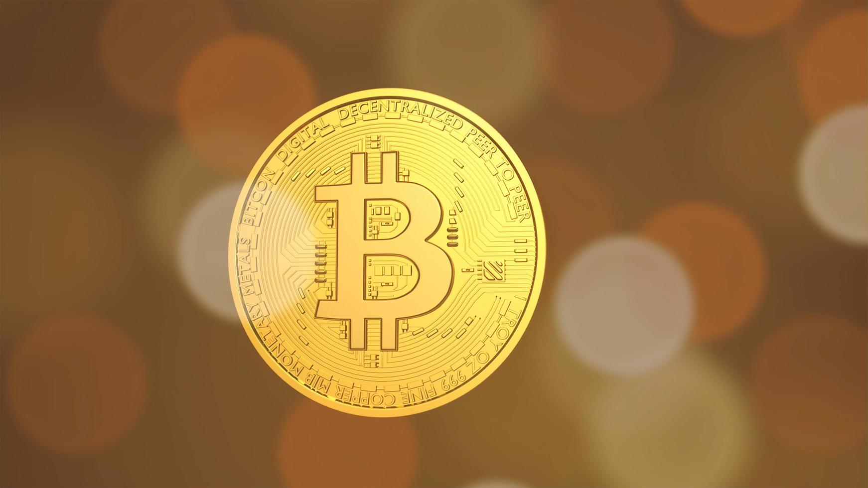 moeda digital bitcoin. criptomoeda btc o novo dinheiro virtual fecha a renderização 3d de bitcoins dourados em fundo preto foto
