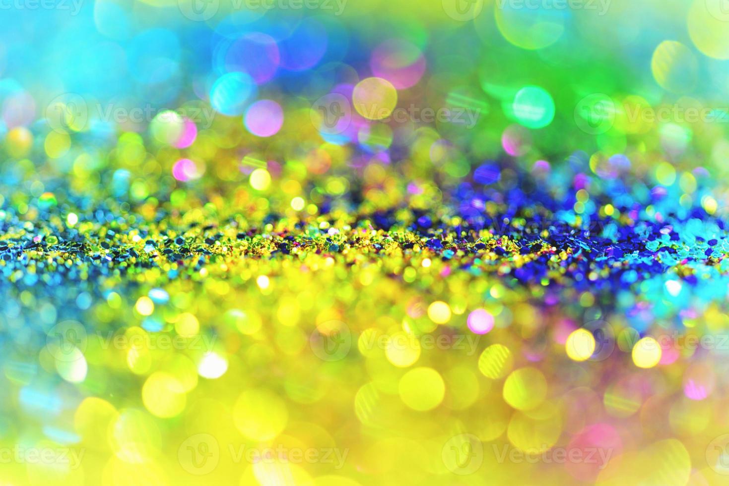 bokeh glitter colorido fundo abstrato borrado para aniversário, aniversário, casamento, véspera de ano novo ou natal foto