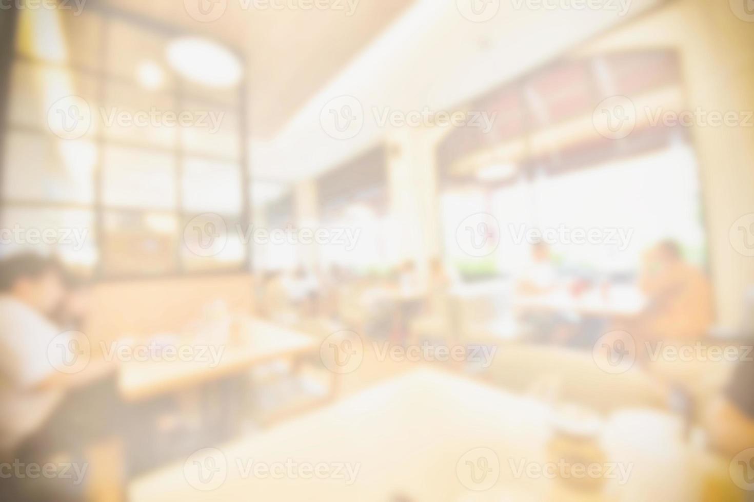 Resumo borrão interior da área do restaurante para plano de fundo foto