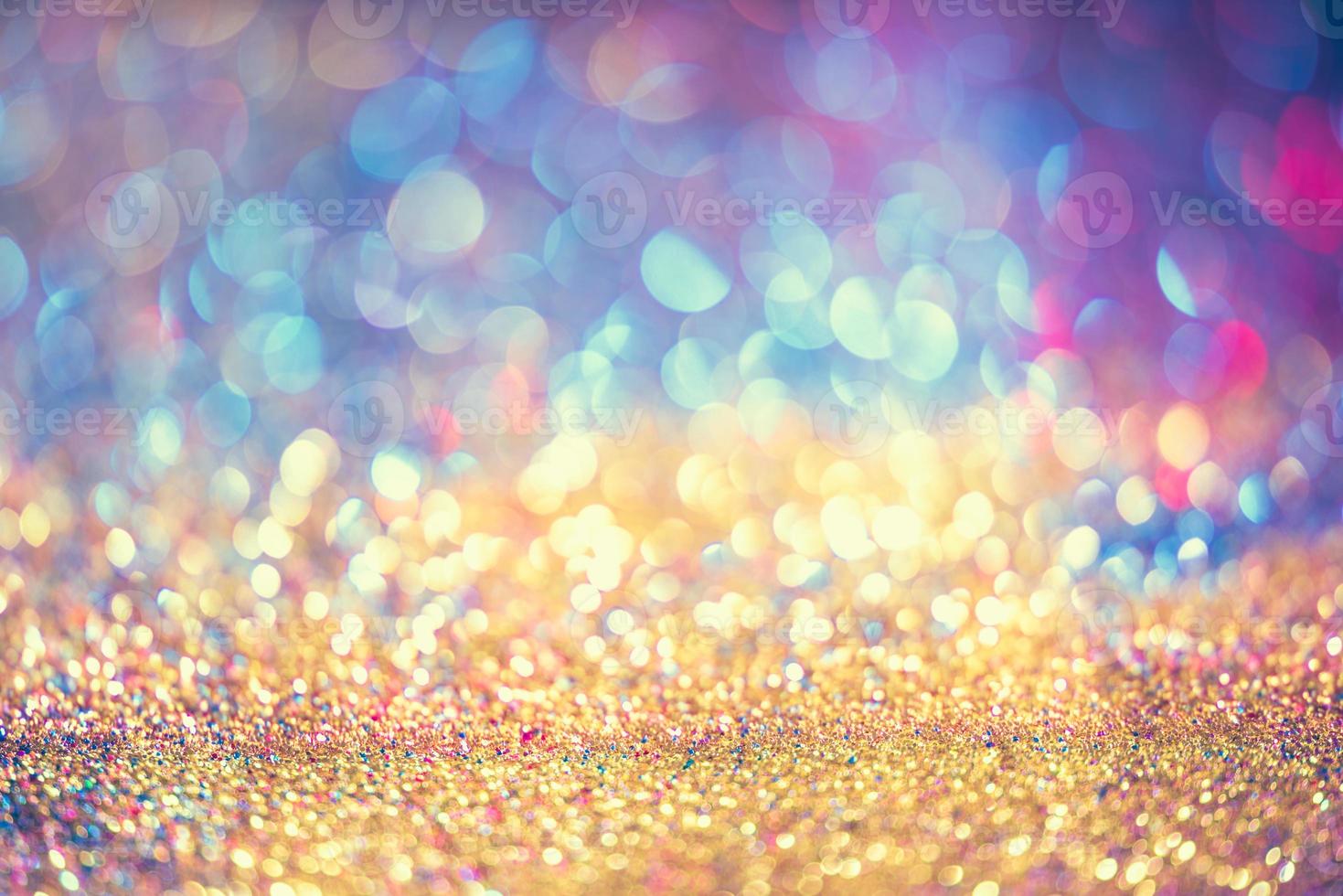 bokeh glitter colorido fundo abstrato borrado para aniversário, aniversário, casamento, véspera de ano novo ou natal foto