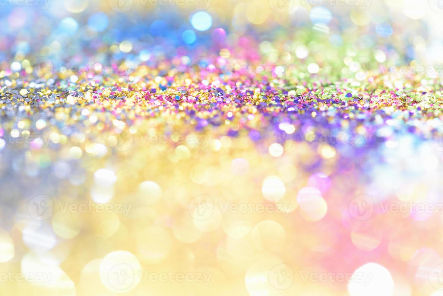 bokeh glitter colorido fundo abstrato borrado para aniversário, aniversário, casamento, véspera de ano novo ou natal foto