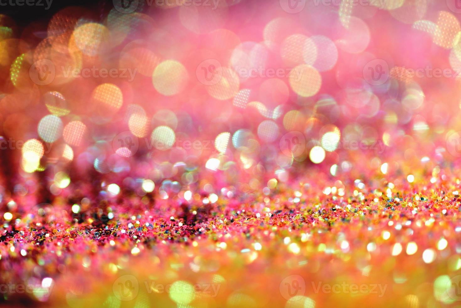 bokeh glitter colorido fundo abstrato borrado para aniversário, aniversário, casamento, véspera de ano novo ou natal foto