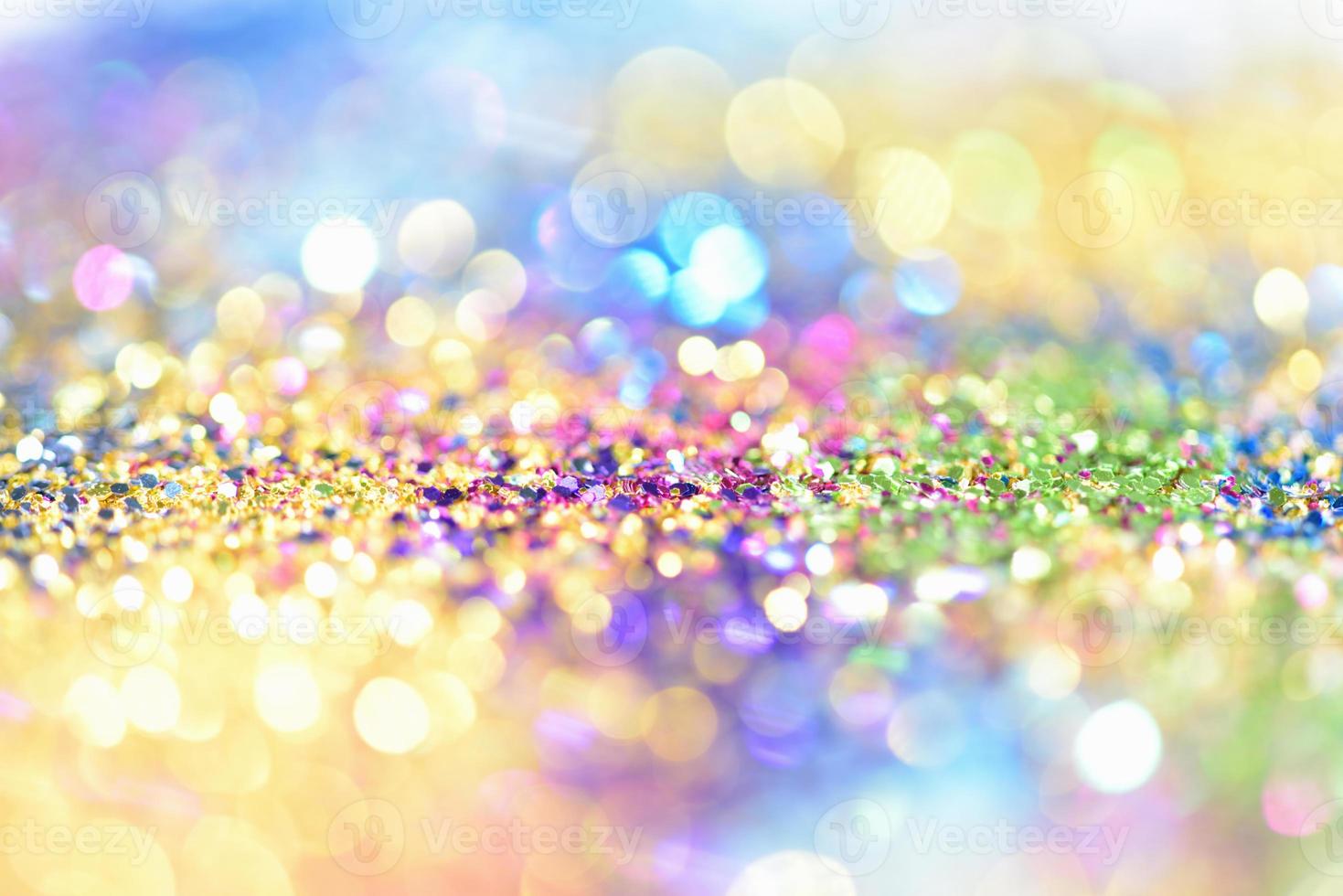 bokeh glitter colorido fundo abstrato borrado para aniversário, aniversário, casamento, véspera de ano novo ou natal foto