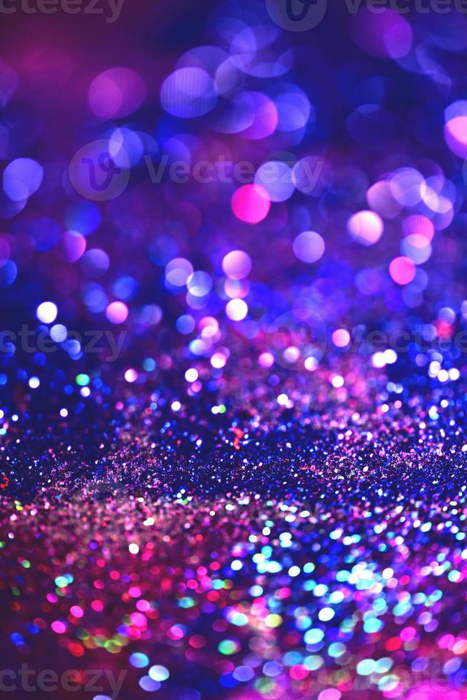 bokeh glitter colorido fundo abstrato borrado para aniversário, aniversário, casamento, véspera de ano novo ou natal foto