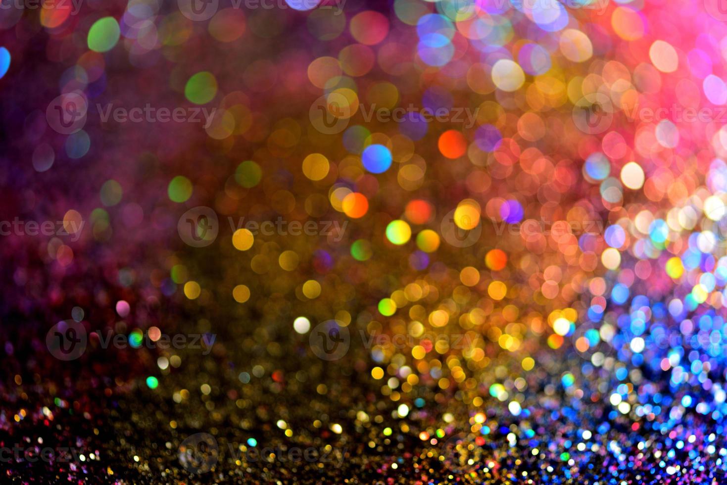 bokeh glitter colorido fundo abstrato borrado para aniversário, aniversário, casamento, véspera de ano novo ou natal foto